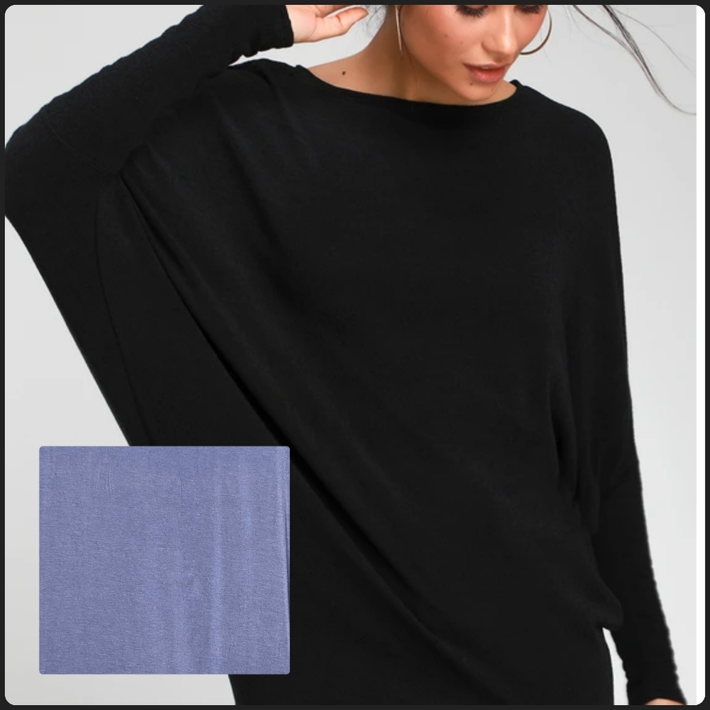 Piko 1988 blue Dolman sleeve tunic‎
